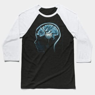 Cat Owner Brain Baseball T-Shirt